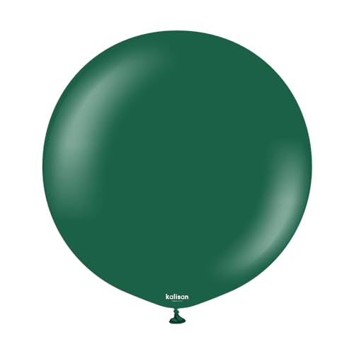 Kalisan - Unifarben - Ballons Standard, Latex 2er-Pack (Einheitsgröße) (Dunkelgrün) von Kalisan