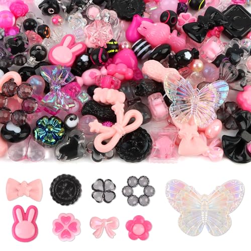 Kalolary Acryl-Pastellperlen zur Schmuckherstellung, bunte Schleife, Schmetterling, Blume, Kawaii, Kunststoff, Süßigkeiten, Herz, niedliche Makronen, ästhetische Perlen für Armband, Halskette Kalolary Acryl-Pastellperlen zur Schmuckherstellung, bunte Schleife, Schmetterling, Blume, Kawaii, Kunststoff, Süßigkeiten, Herz, niedliche Makronen, ästhetische Perlen für Armband, Halskette von Kalolary