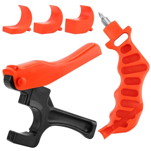 Kalolary Drip Irrigation Hole Punch Tool - Tropfbewässerungsrohr Lochstanzer Schlauchlocher,Bewässerungs System Tropfbewässerung Schlauch Locher Stanzwerkzeug für 16/20/25/32 mm PE-Rohr (Orange) von Kalolary