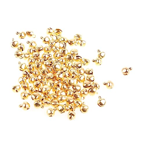 100 Stück kleine Glöckchen Schmuck 6 mm Perlen Findings Gold gemischte Farben Hochzeit Handwerk von Kalttoy