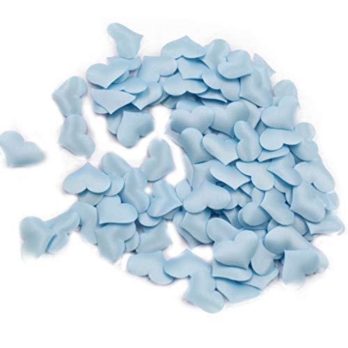 100 Stück romantischer Schwamm-Satin-Stoff Herzblüten Hochzeit Konfetti Tisch Bett von Kalttoy