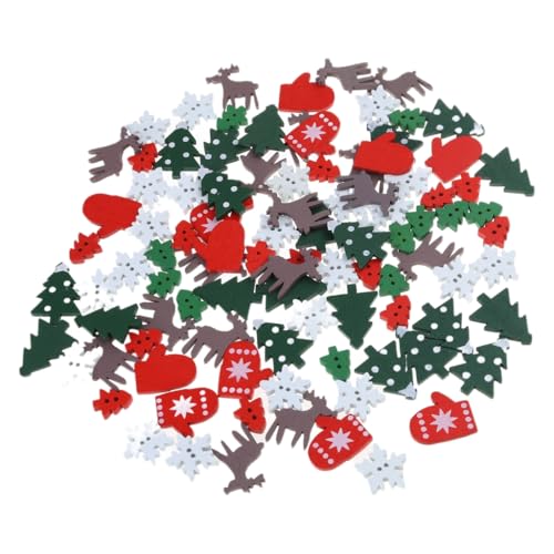 100 Stück sortierte Weihnachts-Holzknöpfe, Baum, Schneeflocke, Handschuh, Rentier, 2 Löcher, Nähknöpfe für Bastelarbeiten, Scrapbooking, Dekoration 100 Stück sortierte Weihnachts-Holzknöpfe, Baum, Schneeflocke, Handschuh, Rentier, 2 Löcher, Nähknöpfe für Bastelarbeiten, Scrapbooking, Dekoration von Kalttoy