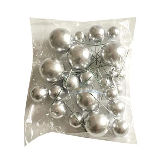20 Stück Tortenaufsatz, kugelförmiger Kucheneinsatz, Cupcake-Topper, Schaumstoff-Kuchenspieße von Kalttoy