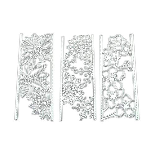 3 Stück/Set für kreative Blumen-Metall-Stanzformen, exquisite Scrapbooking, Prägeschablone, Urlaubseinladungen, Bastelzubehör von Kalttoy