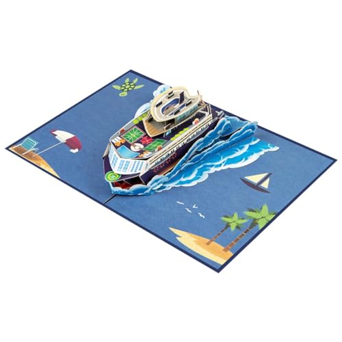 3D PopUp Karten Karte Tiefsee Kreuzfahrt Schiff Thema Handgemachte Popup Grußkarten von Kalttoy