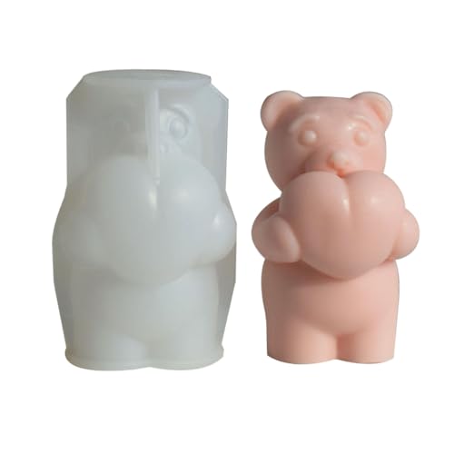 3D-Silikonform in Bärenform für Kerzen, Gips, Epoxidharz, Kerzenform von Kalttoy