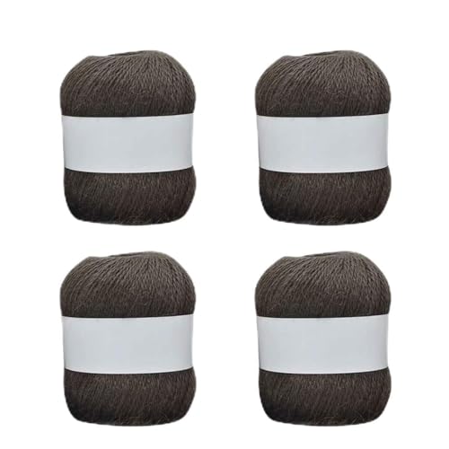 4 Rollen langes Plüsch-Kaschmirgarn, handgestricktes Garn für Schal, Häkelwolle von Kalttoy