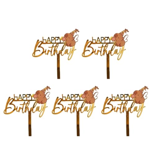 5 x Geburtstagskuchendekoration, Cupcake-Ornament, Cartoon-Capybara-Kuchenaufsätze 5 x Geburtstagskuchendekoration, Cupcake-Ornament, Cartoon-Capybara-Kuchenaufsätze von Kalttoy