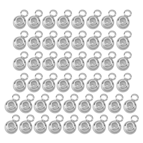 50 Stück Stopperperlen Metall Abstandshalter Perlen Schmuckherstellung Zubehör von Kalttoy
