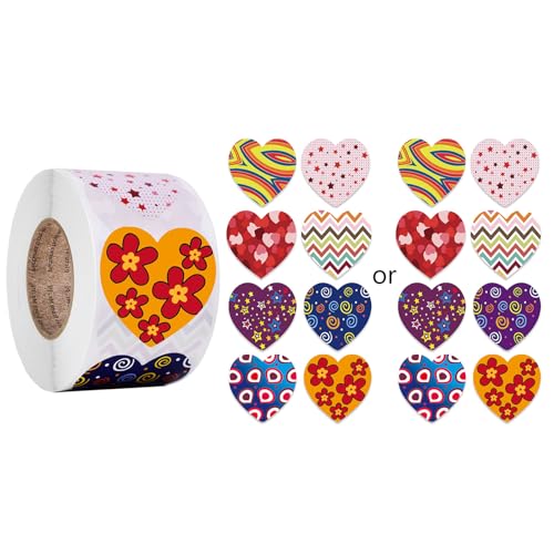 500 Stück Liebesetiketten, herzförmige Aufkleber, Geschenkverpackung, Etiketten, Dekoration 500 Stück Liebesetiketten, herzförmige Aufkleber, Geschenkverpackung, Etiketten, Dekoration von Kalttoy