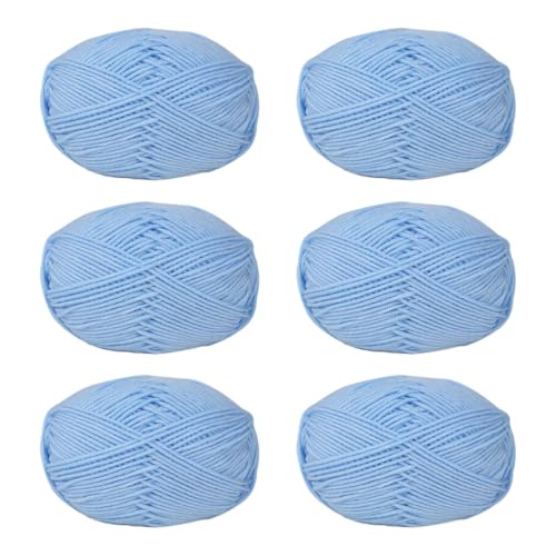 6 x Häkelgarn, weiches Acrylgarn, Baumwollgarn, Strickgarn, Webgarn von Kalttoy