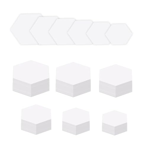 600 Stück Papier-Stück-Form, 6 Größen, sechseckig, Quilting-Vorlagen 600 Stück Papier-Stück-Form, 6 Größen, sechseckig, Quilting-Vorlagen von Kalttoy