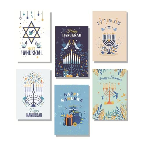 Grußkarten mit Menorah-Vogelmotiv, 30 Stück, für Chanukah-Urlaub von Kalttoy