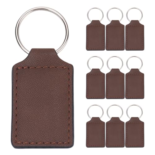 Kalttoy 10 Stück Sublimationsrohlinge PU-Leder Schlüsselanhänger anpassbare Wärmeübertragung Schlüsselanhänger Zubehör Kreativer Geburtstag Kalttoy 10 Stück Sublimationsrohlinge PU-Leder Schlüsselanhänger anpassbare Wärmeübertragung Schlüsselanhänger Zubehör Kreativer Geburtstag von Kalttoy