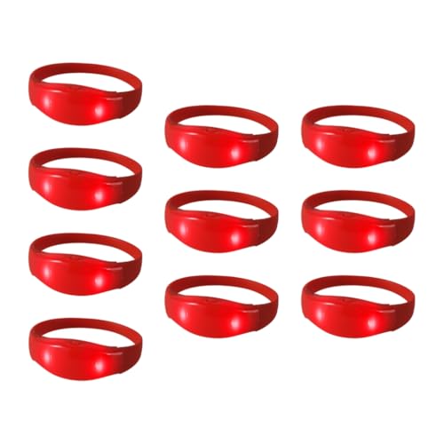 Kalttoy 10 x blinkende leuchtende Armbänder für Kinder und Erwachsene, sprachaktiviertes Armband von Kalttoy
