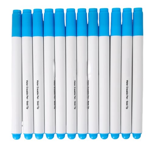 Kalttoy 12 Stück Stoffmarker, wasserlöslich, radierbar, Markierstift, Nähen, Stoffmarker, temporäre Markierstifte von Kalttoy