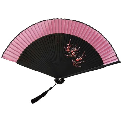 Kalttoy Faltbarer Handfächer für Frauen, chinesische japanische Bambusseide, Handfächer für Festivals von Kalttoy