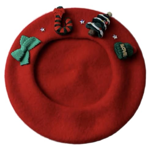 Kalttoy Festival Frühling Mädchen Einkaufen Baskenmütze Frau Fotografie Weihnachten Thema Hut von Kalttoy