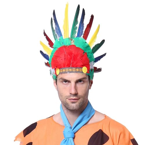 Kalttoy Haarreif, indischer Kopfschmuck, gefiedertes Haarband, Kopfbedeckung, Kostümzubehör für Erwachsene und Kinder Kalttoy Haarreif, indischer Kopfschmuck, gefiedertes Haarband, Kopfbedeckung, Kostümzubehör für Erwachsene und Kinder von Kalttoy