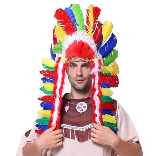 Kalttoy Haarreif, indischer Kopfschmuck, gefiedertes Haarband, Kopfbedeckung, Kostümzubehör für Erwachsene und Kinder Kalttoy Haarreif, indischer Kopfschmuck, gefiedertes Haarband, Kopfbedeckung, Kostümzubehör für Erwachsene und Kinder von Kalttoy