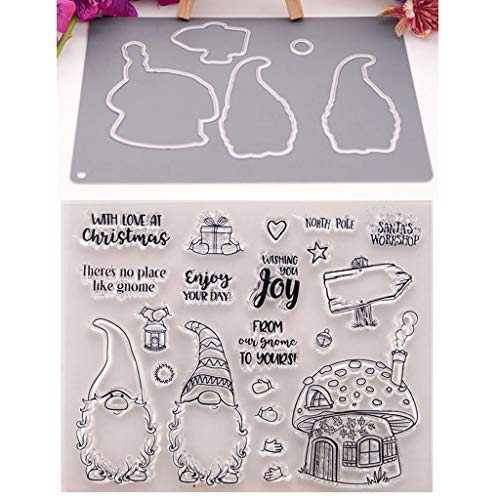 Kalttoy Silikonstempel mit Stanzschablonen Stanzformen Scrapbooking Album Foto DIY Geburtstag Weihnachten Valentinstag Thanksgiving Geschenke von Kalttoy