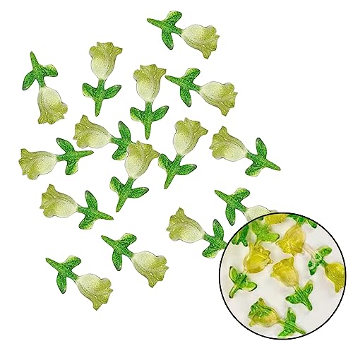 Klare Strasssteine, Kunstharz, Tulpen, Steine, Diamanten, Kristalle für Kunstbedarf, Blumen-Charms von Kalttoy