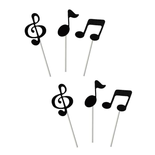 Kuchendekoration mit Musikmotiven, 8. Note, recycelbares Papier, Party-Dekoration von Kalttoy