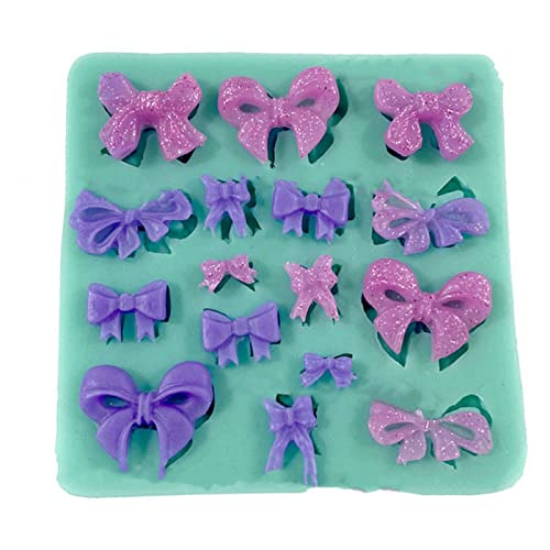 Mini-Silikonform mit Herz-Schleife, handgefertigt, für Kerzen, Seife, Backen, Fondant, Schokolade, Hochzeitstorte von Kalttoy