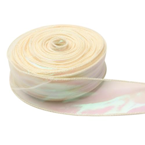 Organza-Chiffonband, 40 mm, durchsichtig, für Blumensträuße, 9 m von Kalttoy
