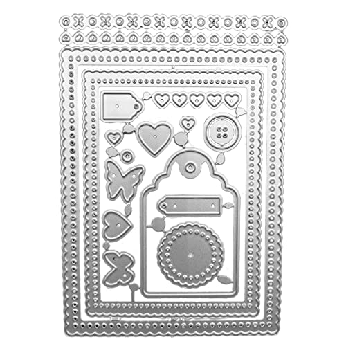 Rechteckige Spitzenbordüre, Metall-Stanzform, Scrapbooking, geprägtes Papier, Karten, Album, Bastelschablone, Schablone von Kalttoy