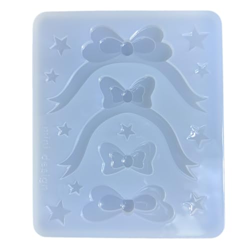 Schleife, Sterne, Schlüsselanhänger, DIY, Anhänger, Schmuck, Epoxidharz, Bastelform Schleife, Sterne, Schlüsselanhänger, DIY, Anhänger, Schmuck, Epoxidharz, Bastelform von Kalttoy