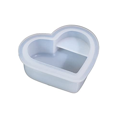 Schmuck-Aufbewahrungsbox, Harzform, Visitenkartenhalter, Silikonform, hohles Herz, Epoxidharz, Gießform, 3D-Ornament-Form von Kalttoy