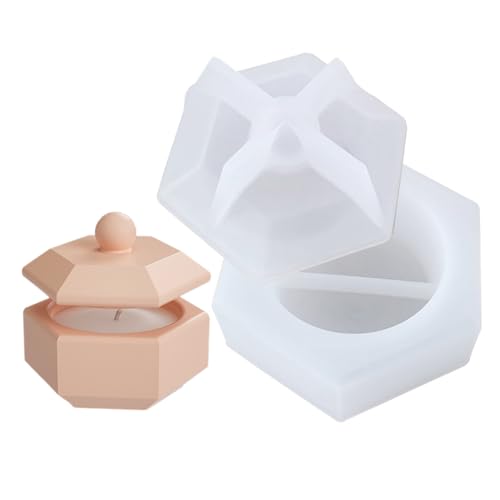 Sechseckige Schmuckbox-Formen, Aufbewahrungsbehälter, Silikonformen für die Herstellung von Aufbewahrungsboxen, Gläsern von Kalttoy