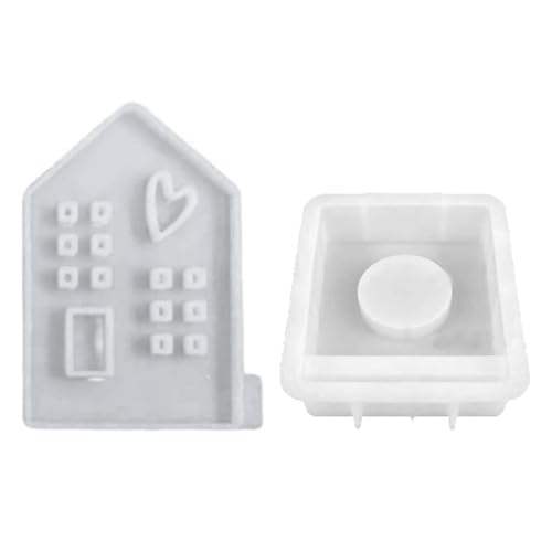 Silikonform mit Herz-Haus-Design, Kerzenhalter, Harze, Gießformen Silikonform mit Herz-Haus-Design, Kerzenhalter, Harze, Gießformen von Kalttoy