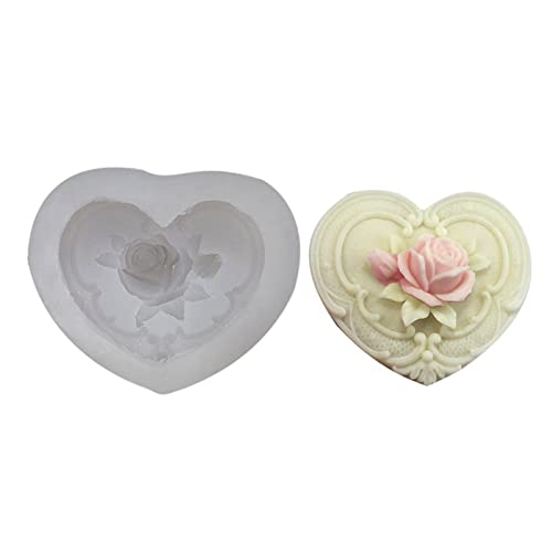 Silikonform mit Herz-Rose, für Bastelprojekte, wiederverwendbare Seifenkerzen Silikonform mit Herz-Rose, für Bastelprojekte, wiederverwendbare Seifenkerzen von Kalttoy