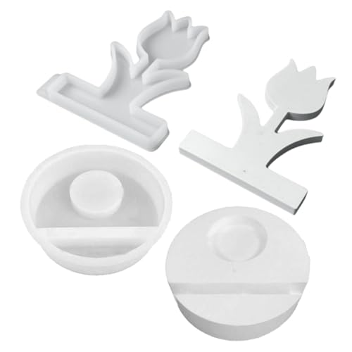 Silikonformen für Kerzenhalter, Harze, Gießformen, Tulpen, Blumen, Kerzenhalter, Silikonformen von Kalttoy