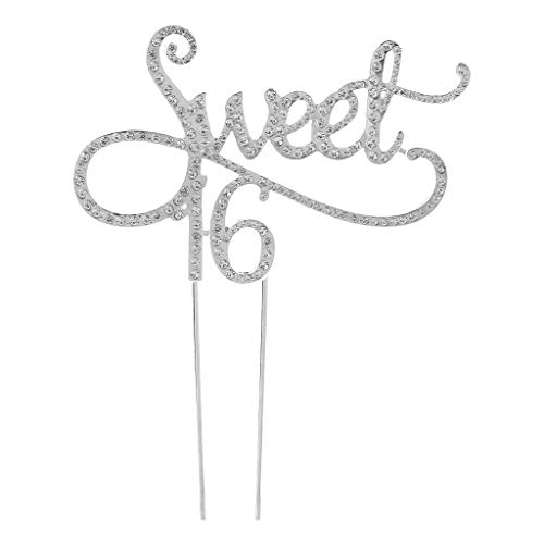 Sweet 16 Tortenaufsatz zum 16. Geburtstag, Party-Themen mit Strass-Dekoration A von Kalttoy