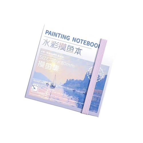 Tragbares Aquarell-Kunst-Tagebuch mit Farbpalette, 50 Blatt, 300 g/m² Papier, Reise-Skizzenbuch, tragbares Aquarell-Skizzenbuch von Kalttoy