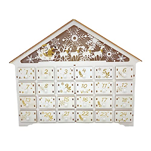 Weihnachten Holz Adventskalender LED Licht Schneeflocke Rentier Countdown Schublade Weihnachten Holz Adventskalender LED Licht Schneeflocke Rentier Countdown Schublade von Kalttoy