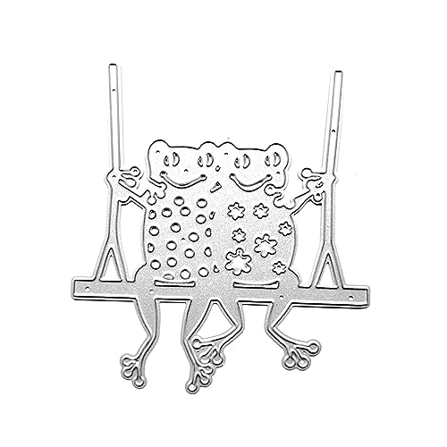 Wippe Frosch Metall-Stanzschablone, Bastelarbeiten, Karbonstahl, Prägeschablone, Schablone, Scrapbooking, für Karten, Stanzformen von Kalttoy