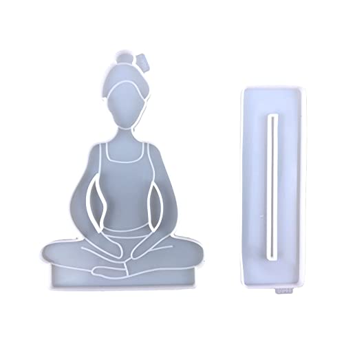 Yoga-Sport-Silikonform für Heimdekoration, Gepäck, Epoxidharz, Süßigkeiten, Fondant, Anhänger, Halskette, Kristall, Schmuck von Kalttoy