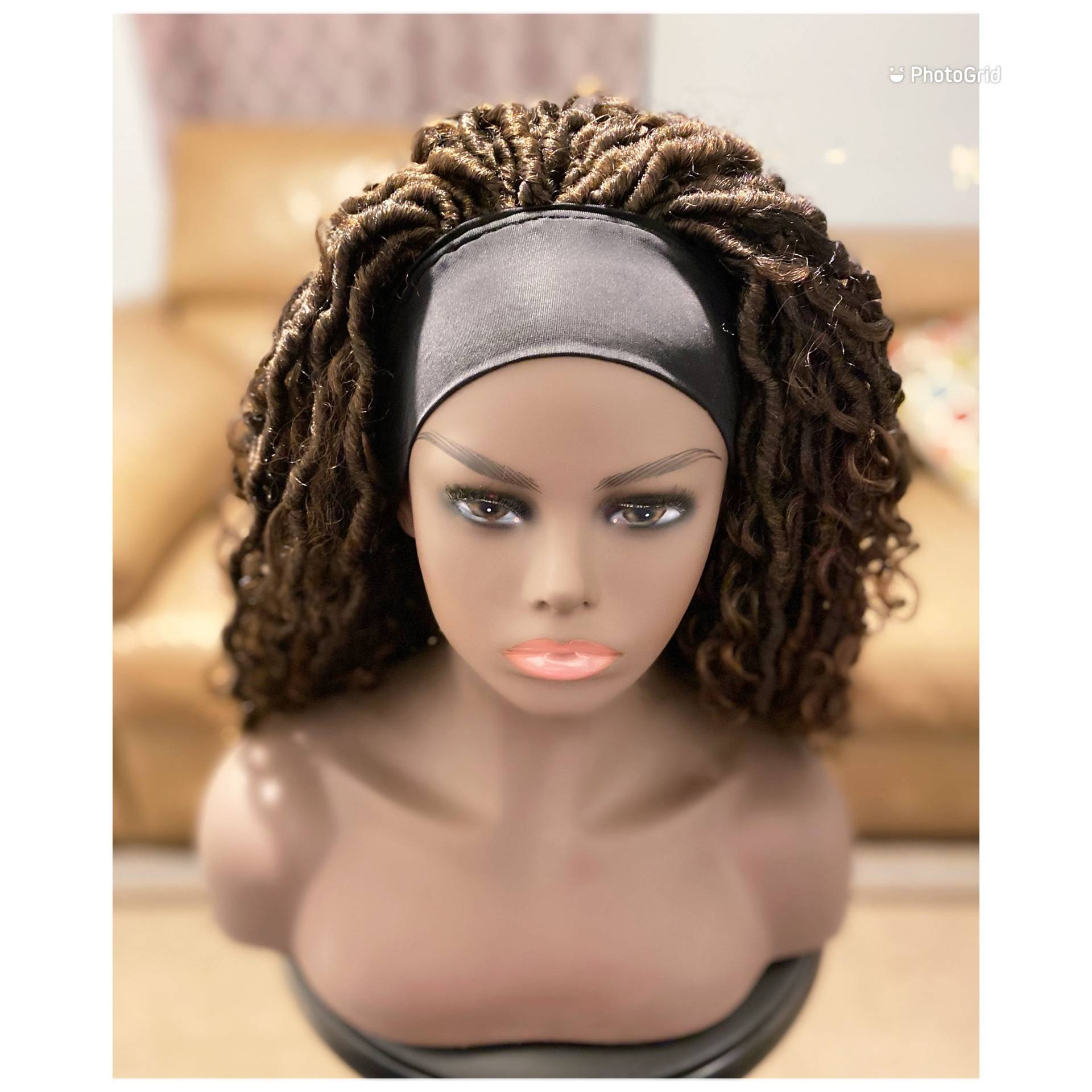 Lockige Faux Loc Dreadlocks Stirnband Perücke Lockige Faux Loc Dreadlocks Stirnband Perücke von Kaluchicollections