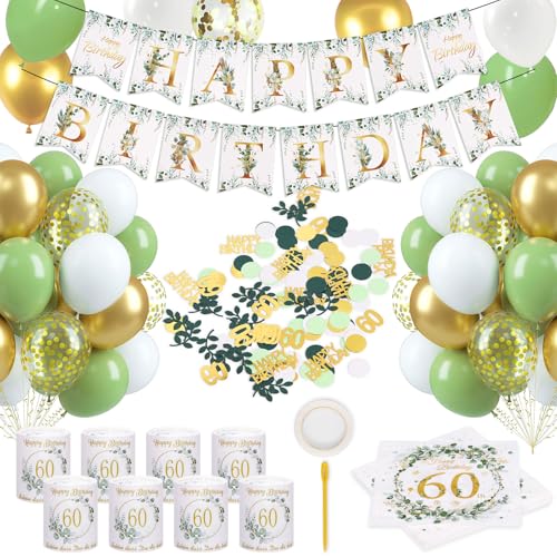 60 Geburtstag Deko Set, Windlicht Tischdeko 60 Geburtstag, Servietten 60 Geburtstag ,Konfetti 60 Deko Geburtstag, Luftballon Geburtstag Banner Geschenke zum Deko 60 Geburtstag Mann Frau Party Deko 60 Geburtstag Deko Set, Windlicht Tischdeko 60 Geburtstag, Servietten 60 Geburtstag ,Konfetti 60 Deko Geburtstag, Luftballon Geburtstag Banner Geschenke zum Deko 60 Geburtstag Mann Frau Party Deko von Kaluofan
