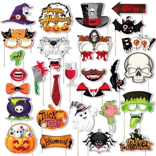 Halloween Foto Requisiten,30 Stück Gruselige Halloween Photo Booth Requisiten,Halloweenfeiern Totenkopf Kürbis Deko Fotobox Party,Hallo ween Theme Fotodekoration für Halloweenfeiern Partydeko Zubehör Halloween Foto Requisiten,30 Stück Gruselige Halloween Photo Booth Requisiten,Halloweenfeiern Totenkopf Kürbis Deko Fotobox Party,Hallo ween Theme Fotodekoration für Halloweenfeiern Partydeko Zubehör von Kaluofan