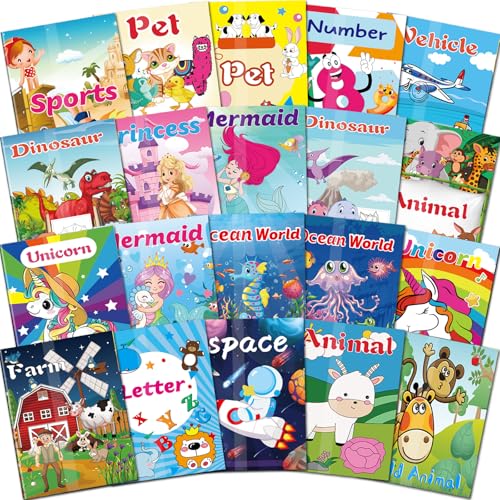 Kalysky 20 Mini Malbuch Kinder, 240 Muster von Dinosaurier, Bauernhof, Meerestiere Malbücher für Kinder, Mitgebsel, Gästegeschenke für Kindergeburtstag Hochzeiten Kalysky 20 Mini Malbuch Kinder, 240 Muster von Dinosaurier, Bauernhof, Meerestiere Malbücher für Kinder, Mitgebsel, Gästegeschenke für Kindergeburtstag Hochzeiten von Kalysky