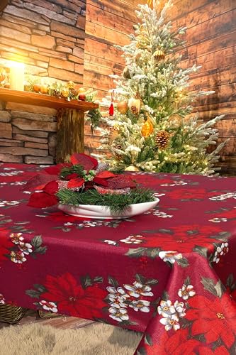 KAMACA Tischdecke mit hochwertigem Druck-Motiv Küche Esstisch Tisch Dekoration Eyecatcher in Herbst Winter Weihnachten (X-Mas Time 130x160) von KAMACA
