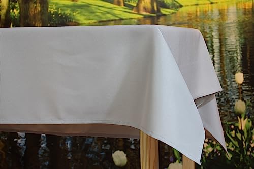 KAMACA Tischdecke für innen und außen Gartentischdecke Moderne Textile Decke für das ganze Jahr schmutzabweisend knitterfrei unifarben (hellgrau, Tischdecke 130x160 cm) von KAMACA