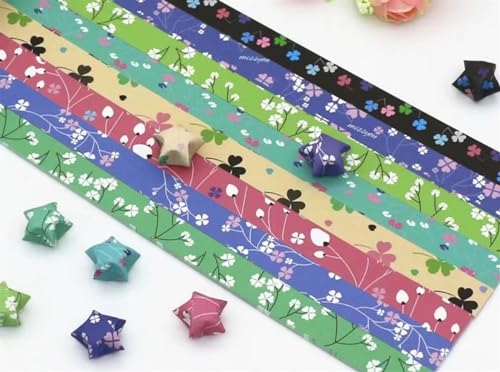 KanDuo Buntes Origami-Papier-Set, DIY-Glücks-Origami-Papier, bunter Origami-Sterne-Papierstreifen, 540 Blatt #3 (Color : #12) von KanDuo