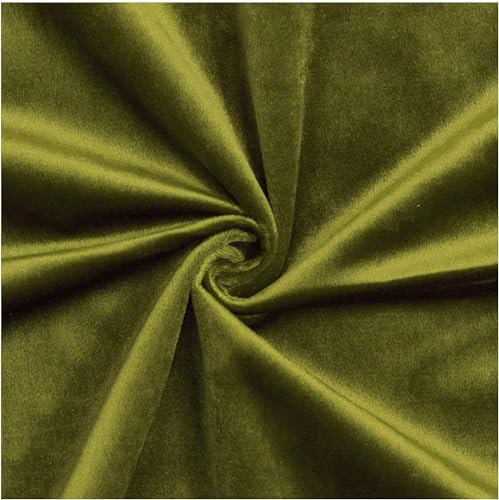 JSY Samtstoff, grün, 280 x 100 cm, Veloursmaterial for Vorhänge, Sofa-Stuhl-Neupolsterung, Heimdekoration, Kissen weicher Stoff (Color : 23) von Kanduo