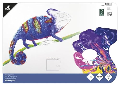 Abreißpalette Kangaro A3 36 Blatt 50g Papier 3-seitig geklebt mit Daumenloch von Kangaro